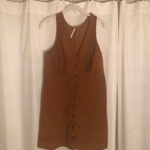 Free People Rolling Thunder Cord Mini Dress
